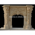 European Palace Style Large Marble Fireplace Mantel